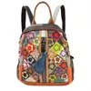 Zaini borsa a tracolla di colore patchwork di fiori retrò di moda splicing Lingge borsa da donna 040124