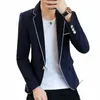 2023 Mannen Lente Nieuwe Casual Knappe Slim-Fitting Pak Trendy Jeugd Single Butt Trim Blazers R6uN #