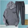 Mens Tracksuits Apc Classic Print Hoodies For Men And Women Loose Casual Sweatshirt Sportswear Couple Set Drop Delivery Apparel Clothi Otguc