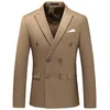plus Size 6XL-M Mens Double Breasted Blazer Classic New Solid Slim Fit Suit Jacket Formal Office Busin Wedding Casual Blazers x8Cc#
