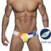 Homens Swimwear Mens Low-Cintura Imprimir Sexy Briefs com Push Pad Cup Tether Calças de Praia Natação Spa Surf Shorts 2021 Mens Natação Troncos 24327