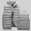 メンズダウンパーカー新しい秋の暖かい袖のジャケット男性冬のカジュアルチョッキベストホットセールベステホムブランド衣類l7le＃