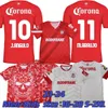 23 24 Liga MX Toluca Deportivo Camisas de futebol J.ANGULO HUERTA PEDRO RAUL ORRANTIA EDGAR LOPEZ M.ARAUJO BAEZA VENEGAS Home Away Camisa de futebol curta