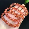 Decoratieve beeldjes 10 MM natuurlijk rood vuur kwarts hematoïde armband mode energie steen reiki genezing kristal strand Fengshui geschenk 1 STKS