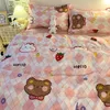 Постельные принадлежности Симпатичные мультфильм медведь мальчики для девочек набор для взрослых детей, постельное белье для одеяла
