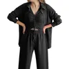 Gym Clothing Women's Fall Long Sleeved Plaid Jacket And Skirt Pant Suit Women Dressy Petite Formal Misses Jumpsuits