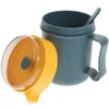 Tasse de céréales de céréales pour le petit déjeuner tasse de café en verre avec couvercle micro-ondes four-onde PP voyage