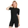 Costume costume de plongée mince pour les hommes et les femmes en un seul morceau de bain de surf à manches courtes à manches à manches en plongée en apnée