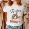 카우보이 생일 셔츠 내 첫 로데오 매칭 커플 t radea daddy mommy tshirt 남편 아내 애인 셔츠 240328