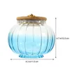 Storage Bottles Glass Coffee Canister Airtight Jar Decorative Tea Container With Bamboo Lid Handle