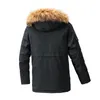 men Waterproof Jacket Men Hooded Fur Collar Parka Autumn Fi Casual Parkas 2023 Winter New Warm Thick Fleece Parkas Coat Men g8gS#