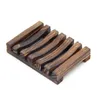 Tvål rätter naturliga bambu trä träbricka hållare förvaring rack platta lådan behållare bad droppe leverans hem trädgård badrum accessorie ot4ih