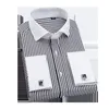 2023 French Cufflinks Suit Collar Korean Versi Slim Fitting Shirt Lg Sleeve Men's Tuxedo Party Wedding Shirts M5Mo#