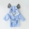 Ircomll 018m Vêtements de bébé Pyjamas pour filles pour filles enfants Bamboo Fiber Long Manches Cabille à capuche 240325