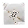 Anéis de banda 2021 modas mulheres esterlina sier 925 jóias clássico anel de noivado esmeralda corte diamante gota entrega jóias dh79k