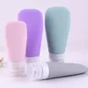 Garrafas de armazenamento 3/4 pçs conjunto de garrafa de viagem de silicone cosméticos recarregável loção chuveiro gel shampoo portátil recipiente vazio embalagem kit