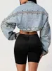 Deat Casual Fi Dani's Denim Jackets Nowe solidne rękawie LG Turn-Down Kołnierz Patchwork Rivewor Płaszcz Kobieta Summer 2024 17A1756 B53B#