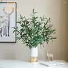 Decorative Flowers WQNJIN Artificial Olive Green Leaves Tree Branches Christmas Fruit Fake Plants Po Props Home Wedding Decortion