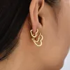 Hoop örhängen guldfärg hjärtform öron spänne cirkel för kvinnor trendig charm liten örhänge smycken gåva2470