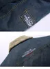 Mäns Winter Thick Fleece Casual Jean Jacket Outwear Coat Windproof Warm Cott Demin Jacket Windbreaker Plus Size 6xl Q69C#
