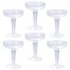 Disposable Cups Straws 10/20pcs Plastic Red Wine Cocktail Glasses Champagne Flutes Drinking Goblet Wedding Party Supplies