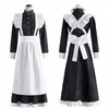 Classique Noir Blanc Maid Costume Cosplay Vêtements Style Britannique Café Maid Uniforme E5r9 #