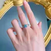 Anéis de cluster Springlady 925 prata esterlina 5 mm laboratório safira paraiba turmalina anel de pedra preciosa para mulheres casamento jóias finas