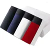 Majy 4PC/partia marka męskie bieliznę komfort bawełniany bokserki kolorowe oddychające solidne elastyczne spodenki bokser