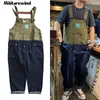 Jeans voor heren Contrasterende kleur Amerikaanse casual overalls Heren Vrije tijd Los patchwork Grote zakken Denim broek Daddy Straight