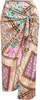 Zaful Women's Boho High Weist Midi Skirt Sexy Split Sarong Skirt Bandana Paisley Print Bodycon Skirt