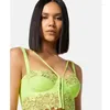 Women's Tanks 2024 Spring Clothing Niche Designer Wrap Chest Lace Decorative Camisole Top