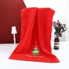 Toalla suministros para fiestas Navidad rojo paño de lavado de cara de alta calidad decoración navideña regalo de Navidad