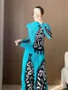 Sukienki robocze Wysokiej jakości japońska nisza designerska luksusowa dama moda trzy plisowana t-shirt spódnica dwuczęściowa