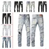 Męskie dżinsy Man Purple Dżinsy Projektant Czarne chude naklejki Lekkie Wash Red Motorcycle Rock Revival Joggers True Religions Men J 28-40 936047594