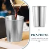 Kupalar Paslanmaz Çelik Banyo Diş Fırçası Tumbler Cup İçecek Bira (Gümüş 180ml)