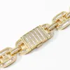 Miami 16mm Big Box Clasp Cuban Link Chain 2 Cores Iced Out Baguette Zircon Colar Mens Hip Hop Jóias H JllYbv2728