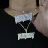 Chains Summer HipHop Iced Out Bling 5A CZ Paved Letter Money Pendant With Long Rope Chain Necklace Jewelry For Women MenChai2183