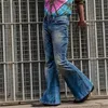 Fi Estilo Punk Grande Queimado Jeans Masculino Four Seass Street Casual Cintura Alta Splice Bolso Calças Jeans Masculino Calças Juvenis k0eK #