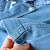 Chemise en jean pour hommes Fi Harajuku Lg manches Tops Printemps Automne Vintage Baggy Veste Tendance Streetwear Surdimensionné Vêtements pour hommes z5uR #