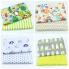 Fabric 2pcs Unicorn, Bear Animals Cotton Twill Textile Fabric Bundle For Baby Child Patchwork Quilting Fat Quarters DIY Sewing Fabric