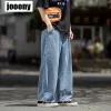 Jeans da uomo Hip Hop Streetwear Skateboard Pantaloni in denim neutro Jeans da uomo Gamba larga Denim Cargo Jean Pantaloni larghi dritti Baggy K3DA #