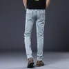 Icpans Skinny Denim Jeans Hommes Slim Fit Stretch Jeans Pantalon Gris Bleu 2020 Nouveau l5Y8 #