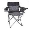 Camp Furniture Deluxe Oversize Arm Chair Camping Outdoor Seat Lawnic Picnic Portable Mesh Ventilation Svart / grått