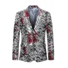 Männer Gedruckt Anzug 2024 Neue Slim Prom Leistung Kostüm Plus Größe 6XL Herren Blumen Blazer Luxus Busin Hochzeit Sozialen Smoking g514 #