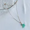 Pendentif en pierre naturelle en forme de papillon, Quartz Rose élégant, Amazonite, oeil de tigre, Lapsi, colliers en cristal Rose pour femmes, bijoux cadeau