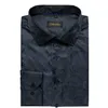 camisas para homens cinza escuro paisley sólida camisas de seda fino ajuste lg manga masculino social busin dr camisa roupas masculinas u06q #