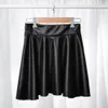 Mehrzweck-elastischer Mini-Kurzrock-Frauen-Kunstleder-Röcke mit hoher Taille für Skater-Arbeits-Nachtclub t1vy #