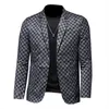 British Style Mens Fi Blazer 2022 New Plaid Pridging Slim Fit Suit Veste Veste Veste Male Busin Office Party Blazers J3Di #