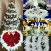 Decoração de festa 5-Pack Árvore de Natal Tiras de penas Ano de casamento Cor de pelúcia 2M Hogar