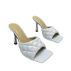 2021 Femmes Designer Lido Sandales Sexy Slide en cuir couvert Stiletto Talons dames Été Slippers de qualité supérieure grande taille avec box8740482